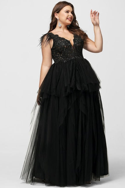 Robe De Soirée Plume Longue - gallery 5