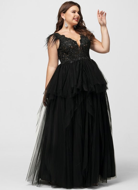 Robe De Soirée Plume Longue - gallery 5
