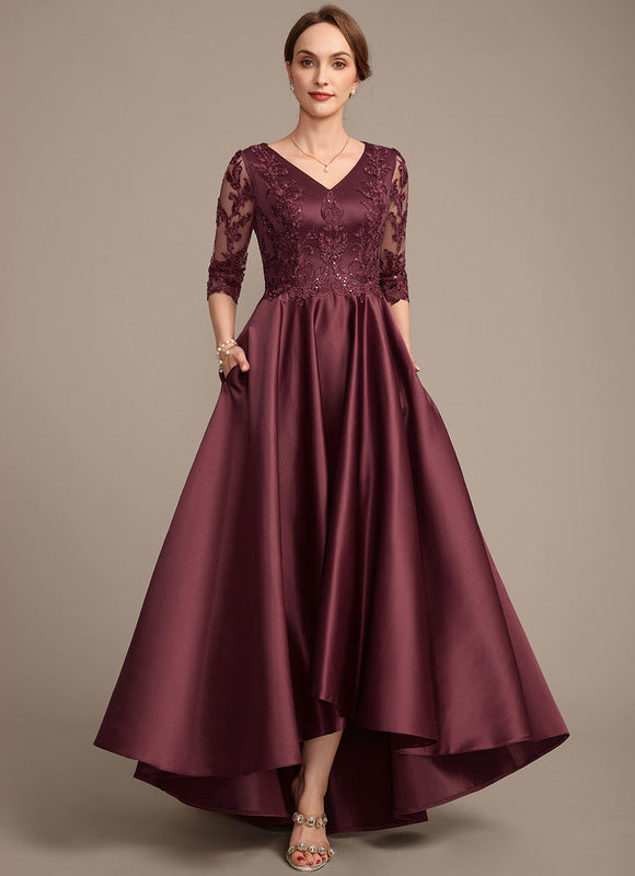 Robe de Soirée Violet Satiné Élancé