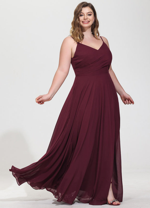 Robe de Soirée Mousseline Beige - gallery 8