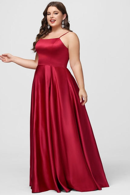 Robe de Soirée Satin Vert Pâle - gallery 6