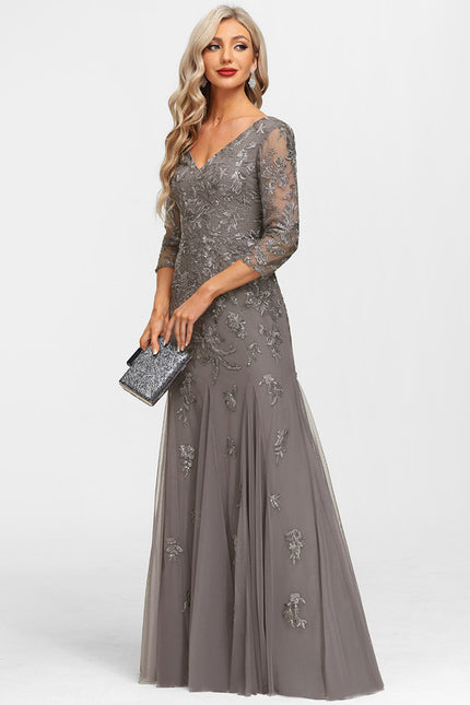 Robe de Soirée Argentée Lumineuse - gallery 1