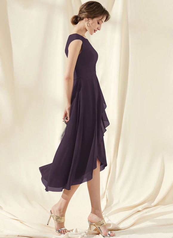 Robe de Soirée Vaporeuse Prune - gallery 3