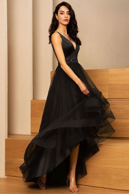 Robe de Soirée Noir Élégance Tulle