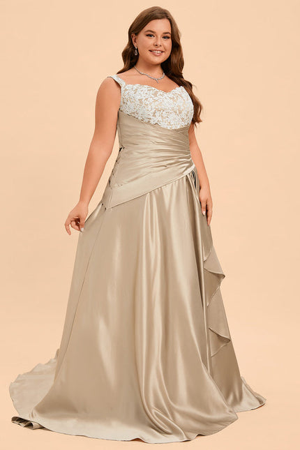 Robe de Soirée Satin Éclat Doré - gallery 8