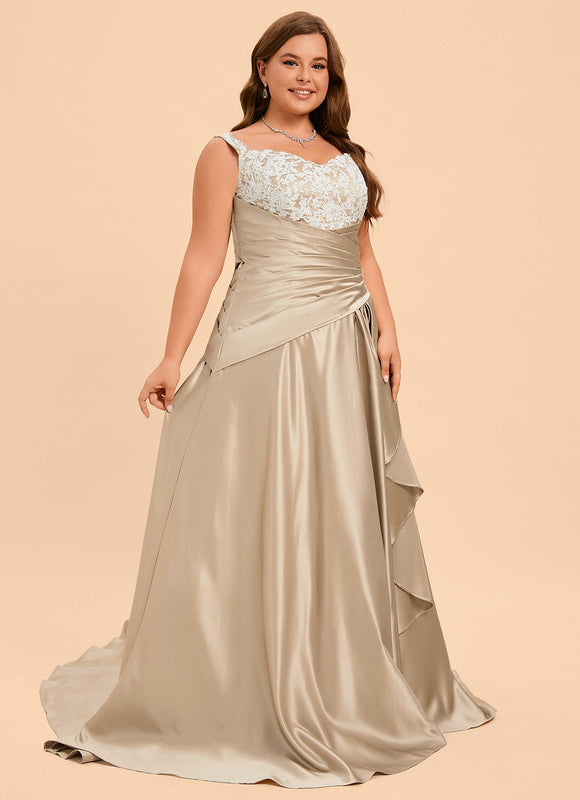 Robe de Soirée Satin Éclat Doré - gallery 8