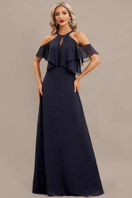 Robe de Soirée Nuit Marine Éthérée