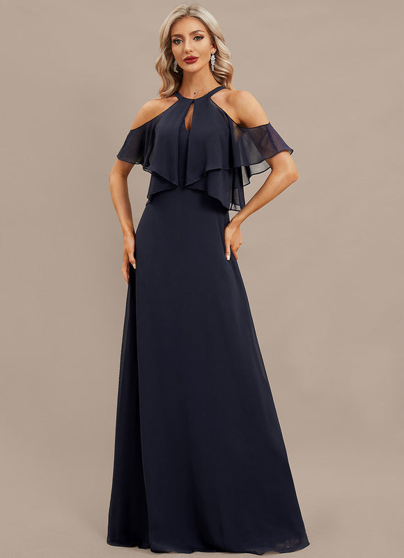 Robe de Soirée Nuit Marine Éthérée