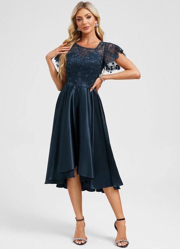 Robe de Soirée Étoilée Marine - gallery 3