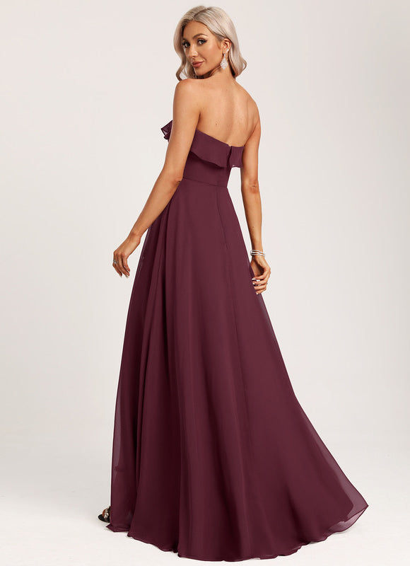 Robe de Soirée Élégance Vin Rouge - gallery 6