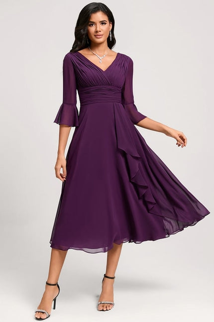 Robe de Soirée Florale Marine - gallery 6