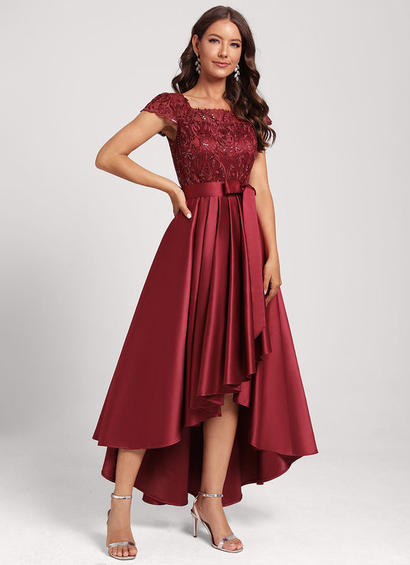 Robe de Soirée Rouge Satin Élégant - gallery 3