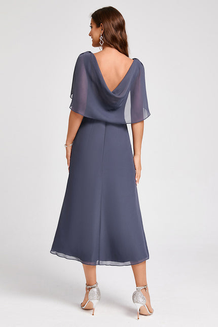 Robe de Soirée Florale Marine - gallery 3