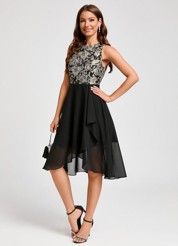 Robe de Soirée Éclatante Noir - gallery 5