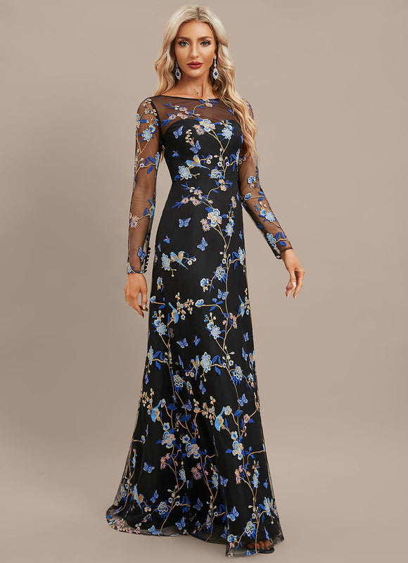 Robe de Soirée Floral Noir Chic - gallery 4