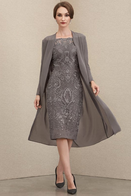 Robe de Soirée Gris Élégance Chic - gallery 2