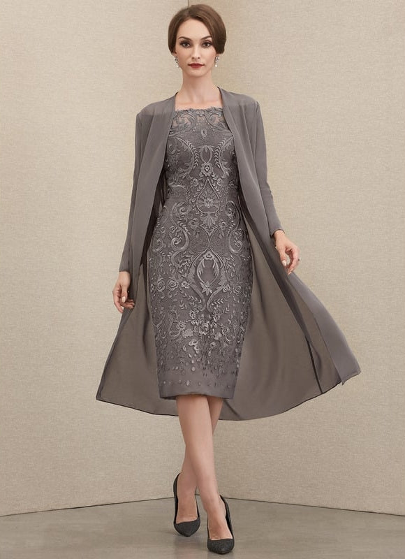 Robe de Soirée Gris Élégance Chic - gallery 2