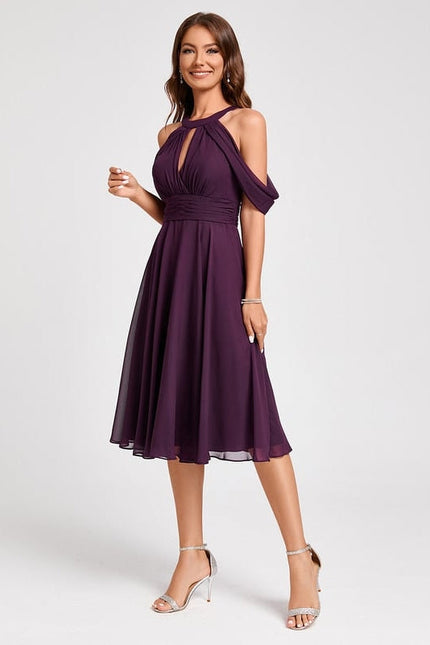 Robe de Soirée Violet Éclat Flottant - gallery 4