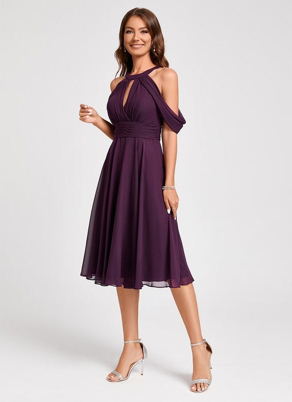 Robe de Soirée Violet Éclat Flottant - gallery 4