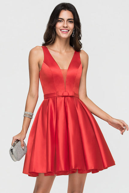 Robe de Soirée Satin À Volants