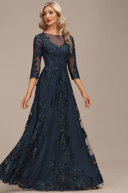 Robe de Soirée Marine Étoilée - gallery 2