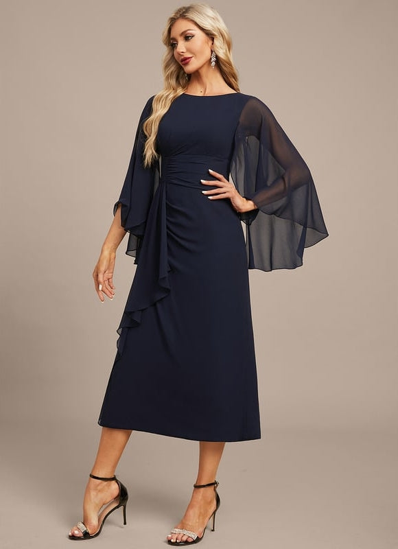 Robe de Soirée Nuit Élégante Voilée - gallery 5