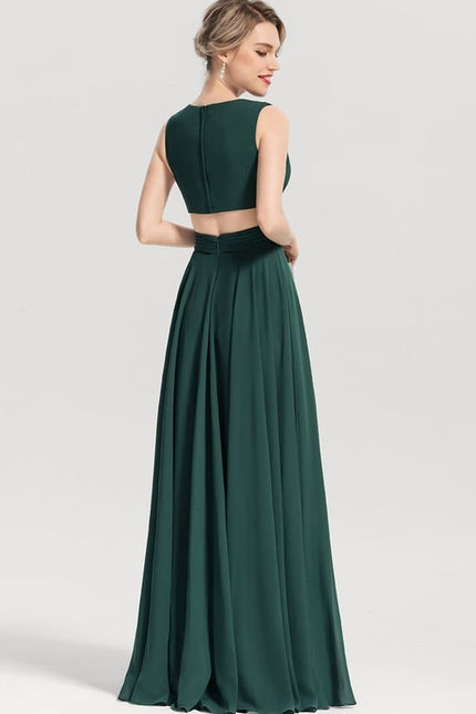 Robe de Soirée Fluide Émeraude - gallery 3