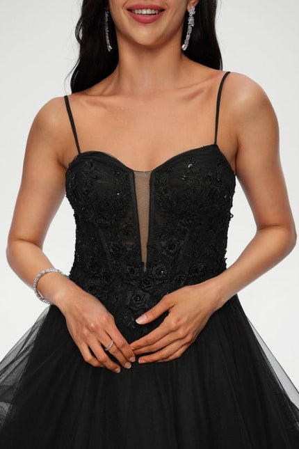 Robe de Soirée Noir Envoûtant - gallery 5
