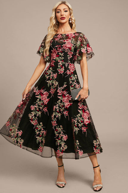 Robe de Soirée Nocturne Florale - gallery 2