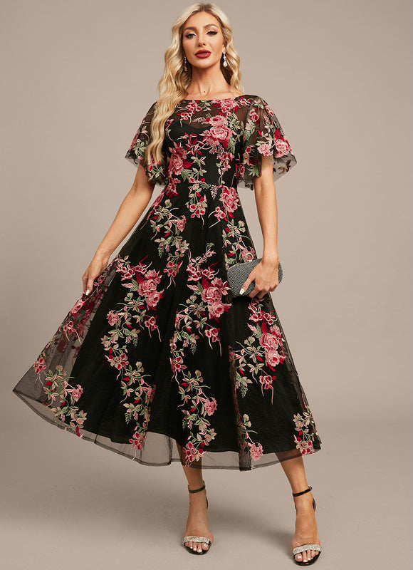 Robe de Soirée Nocturne Florale - gallery 2