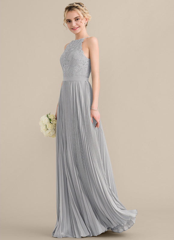 Robe de Soirée Gris Éthéré Plissé - gallery 3