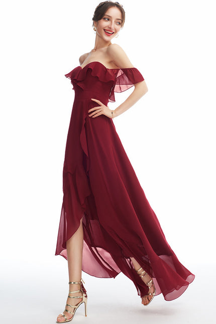 Robe de Soirée Asymétrique Vaporeuse - gallery 1