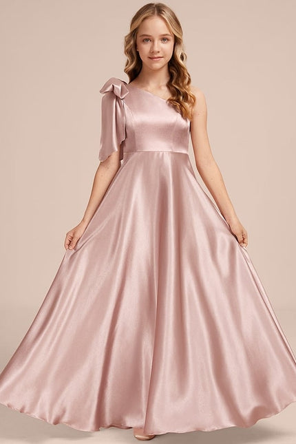 Robe de Soirée Asymétrique Satinée - gallery 4