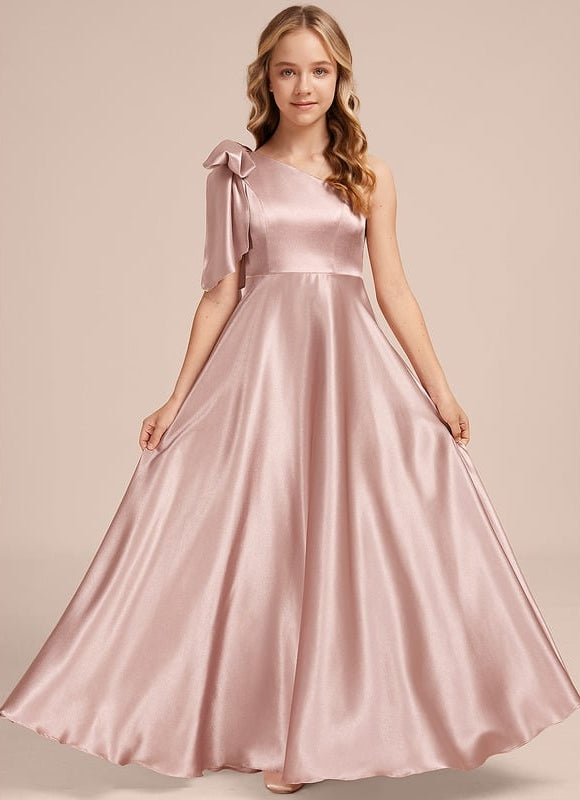 Robe de Soirée Asymétrique Satinée - gallery 4
