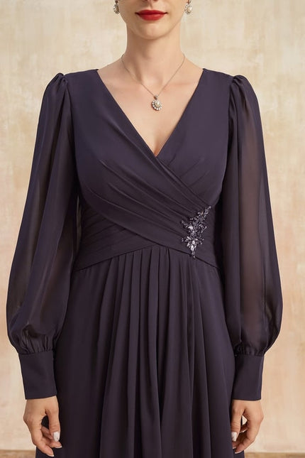 Robe de Soirée Élégance Sombre Volante - gallery 6
