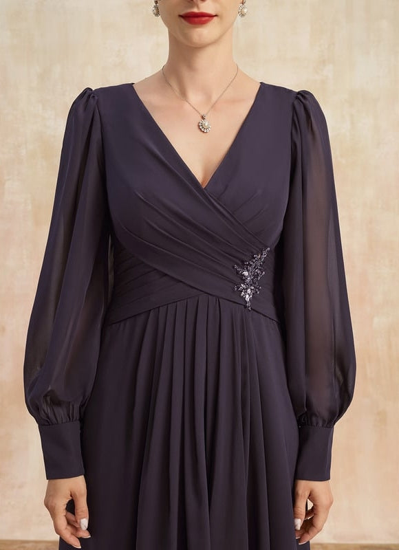 Robe de Soirée Élégance Sombre Volante - gallery 6