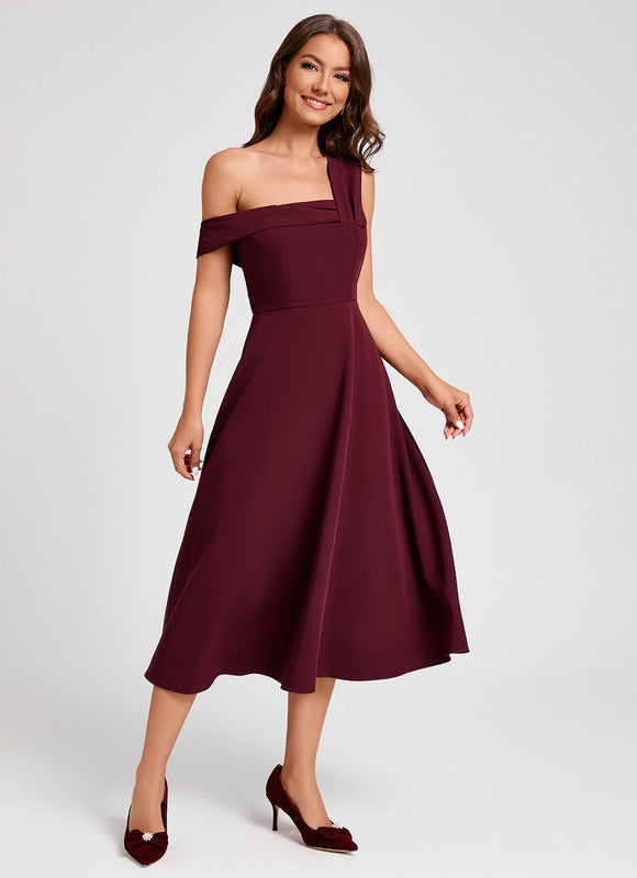Robe de Soirée Flottante Bordeaux