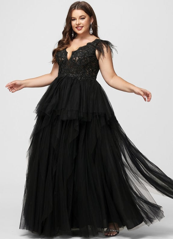 Robe De Soirée Plume Longue - gallery 9
