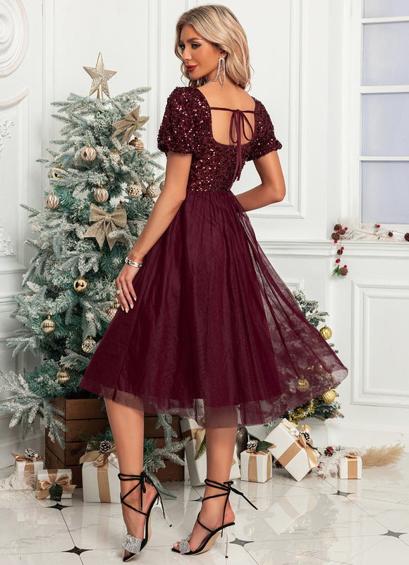 Robe de Soirée Bordeaux Éclat - gallery 1