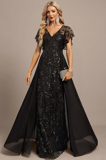 Robe De Soirée Paillette Dos Nu - gallery 4