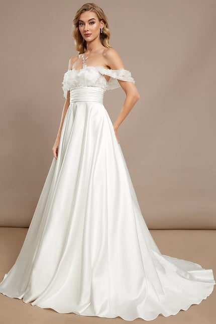 Robe De Soirée Bustier Blanche - gallery 1