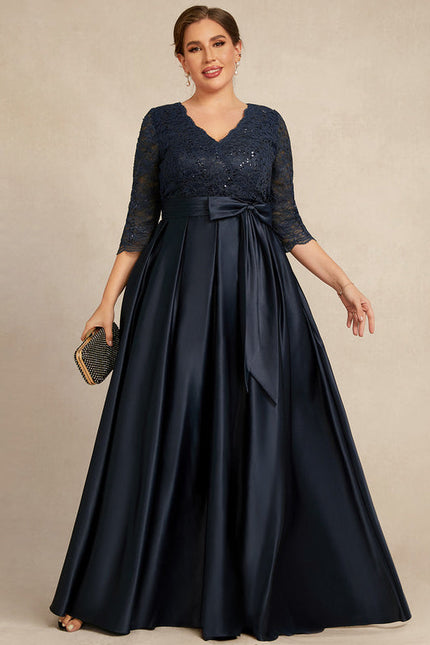 Robe de Soirée Satinée Étoilée - gallery 4