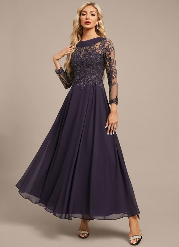 Robe de Soirée Chic Illusion Mousseline - gallery 3
