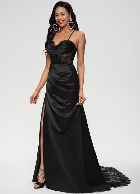Robe de Soirée Satinée Audacieuse - gallery 2
