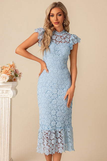 Robe de Soirée Azur Dentelle - gallery 2