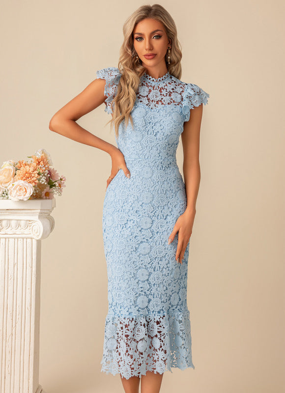 Robe de Soirée Azur Dentelle - gallery 2