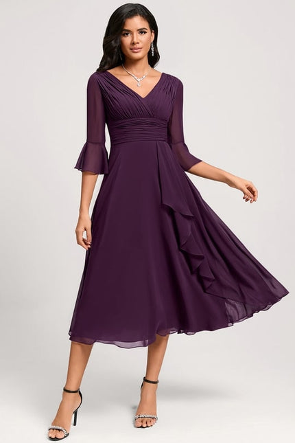 Robe de Soirée Florale Marine