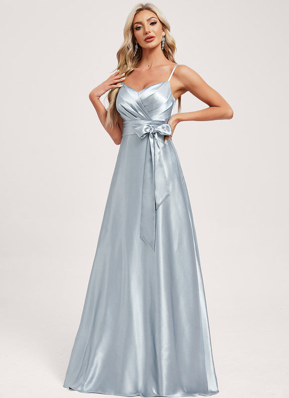 Robe de Soirée Dorée Fluide - gallery 2