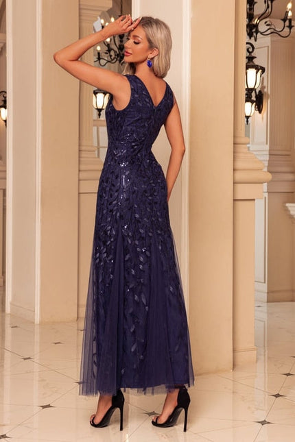 Robe de Soirée Maxi Paillettes Tulle - gallery 1