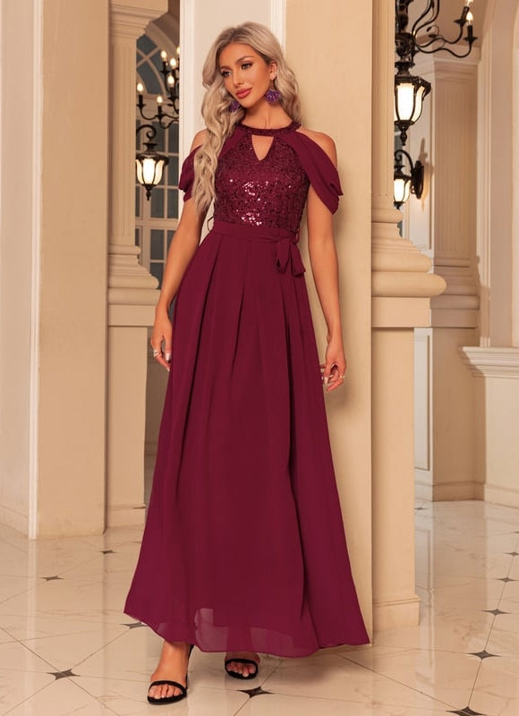 Robe de Soirée Bordeaux Éclat - gallery 5